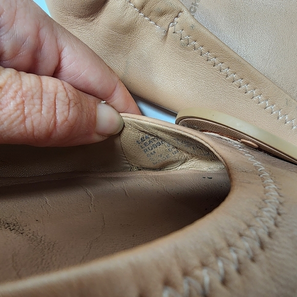 Tory Burch Reva Ballet Flat Beige 8 - Picture 8 of 9